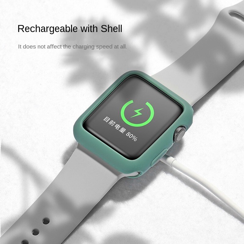 Ốp TPU silica gel chống rơi cho vỏ Apple Watch iWatch 8/7/6/5/4/3/SE 4