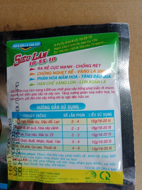 Phân bón lá  cao cấp Siêu lân ,ra rễ cực mạnh