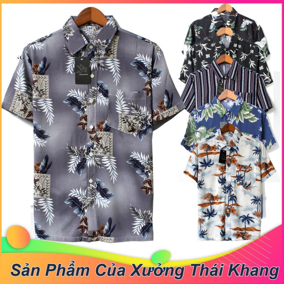 Áo sơ mi nam trung niên ngắn tay vải lanh cực mát form rộng rãi