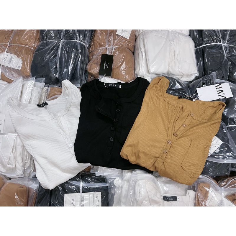 áo len tăm dài tay khuy ngực 3 màu | BigBuy360 - bigbuy360.vn