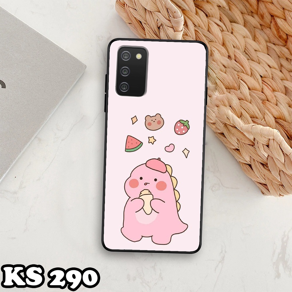 Ốp lưng Samsung A03 - Samsung A03s - Samsung A03 Core - Ốp in hình khủng long DinoCute - Lưng nhám viền TPU