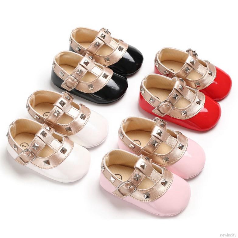 Giày tập đi bằng da PU mềm mại cho bé gái