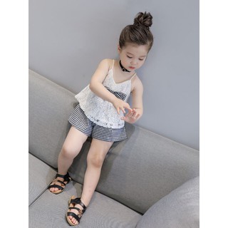 Bộ 2 dây bé gái ren trắng - hàng quảng châu