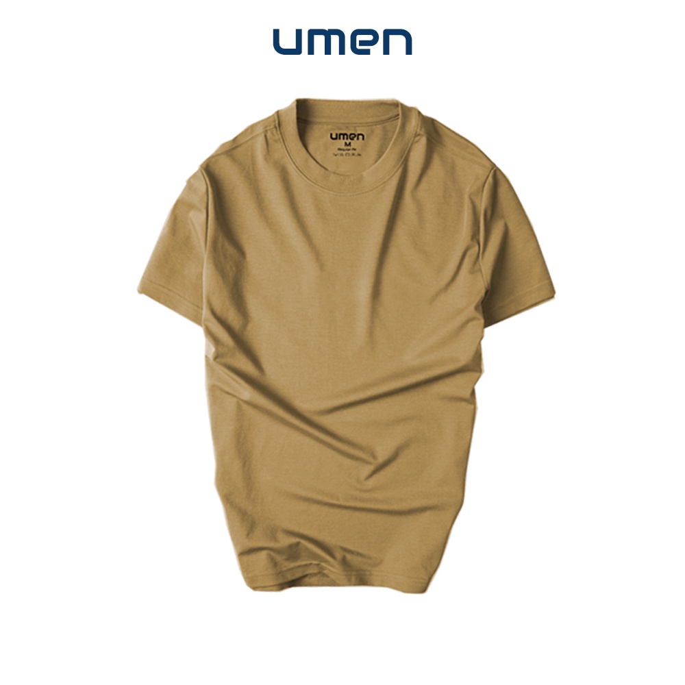 Áo thun nam cổ tròn tay ngắn vải cotton co giãn, thoáng mát - UMEN