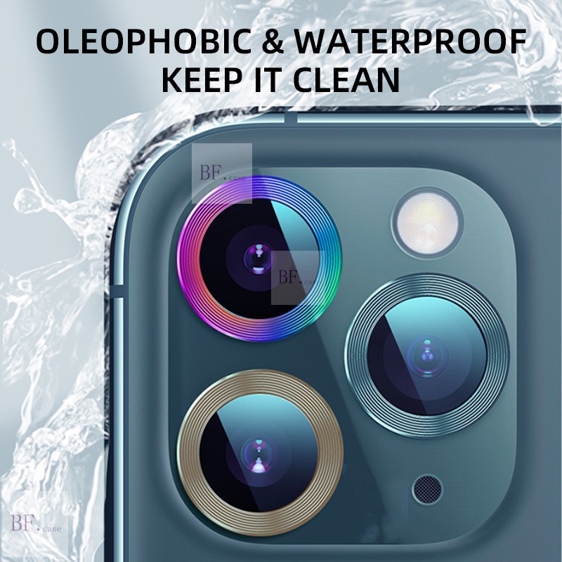 Miếng dán kính camera điện thoại HD bằng kính cường lực và hợp kim nhôm cho IPhone 13 Pro Max 12 12mini 11 11pro