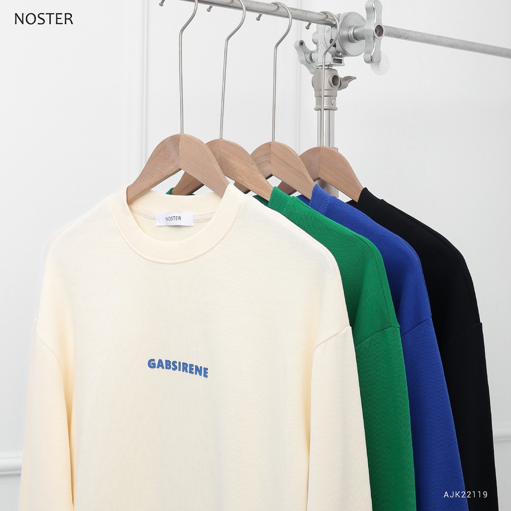 Áo sweater họa tiết chữ Gab, chất nỉ đẹp thương hiệu Noster mã ASWT2208