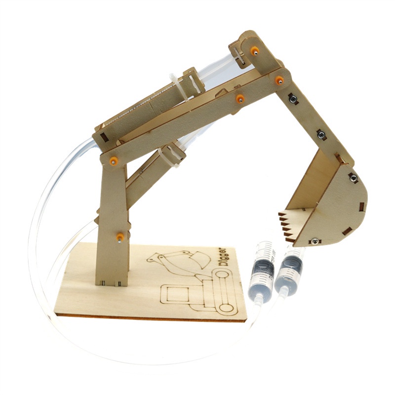 Máy Xúc Thủy Lực Hoàn Toàn Bằng Gỗ Đồ Chơi Stem dành cho trẻ em