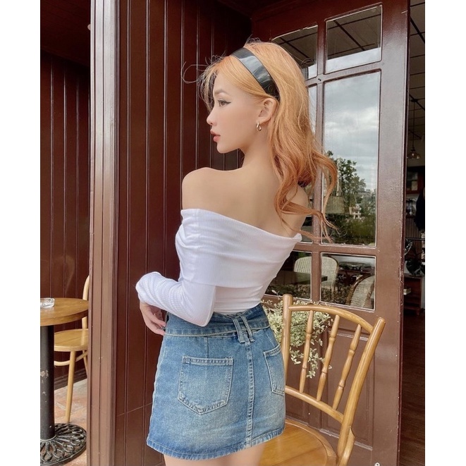 🥕ÁO_CROPTOP_BẸT_VAI_TAY_DÀI🥦