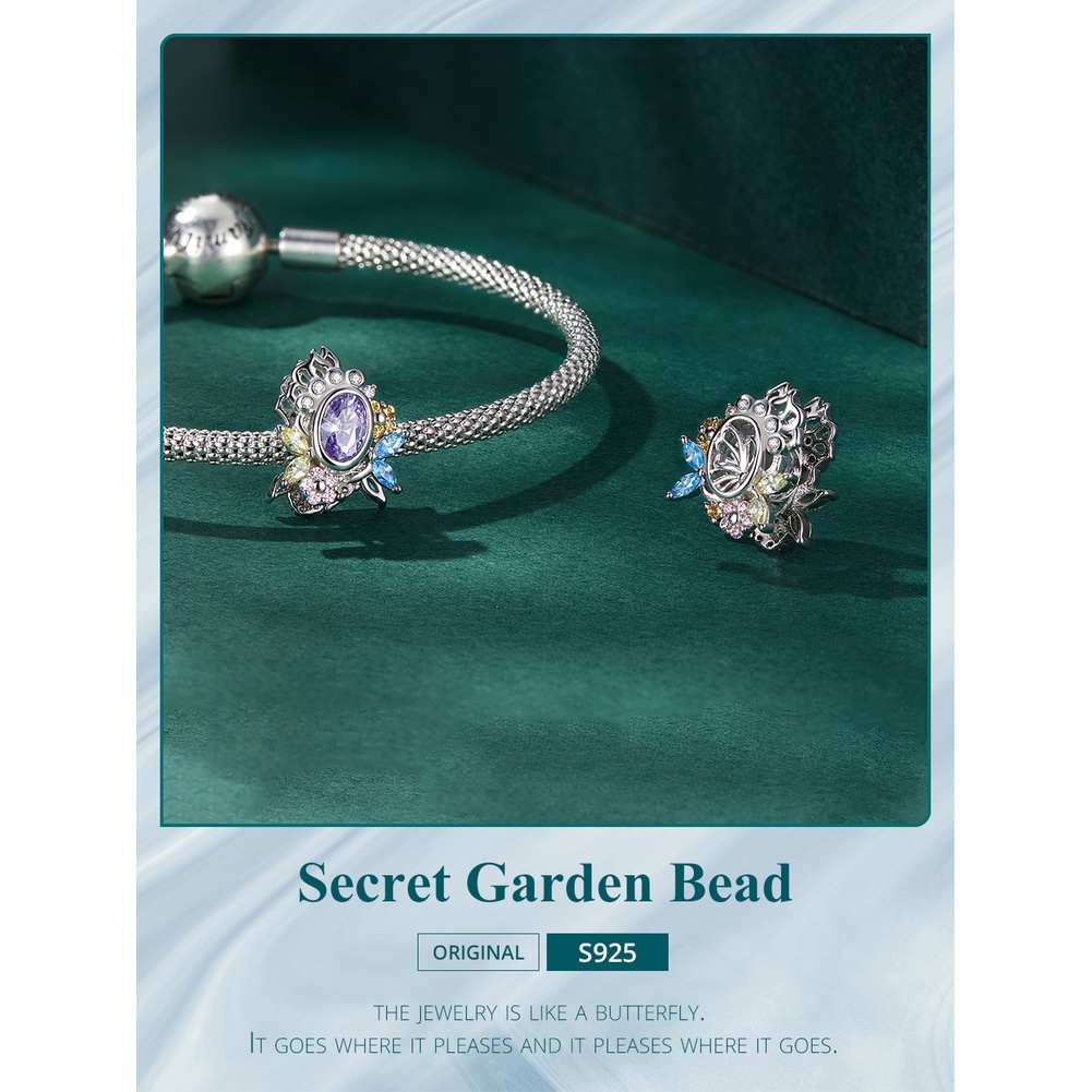 BAMOER Hạt Xi bạc 925 HìNh Khu VườN Bí MậT