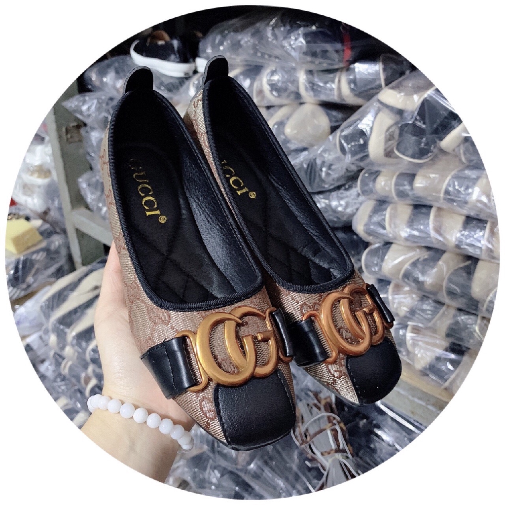 ] Giày búp bê viền CG chất vải đẹp êm chân B002 | BigBuy360 - bigbuy360.vn