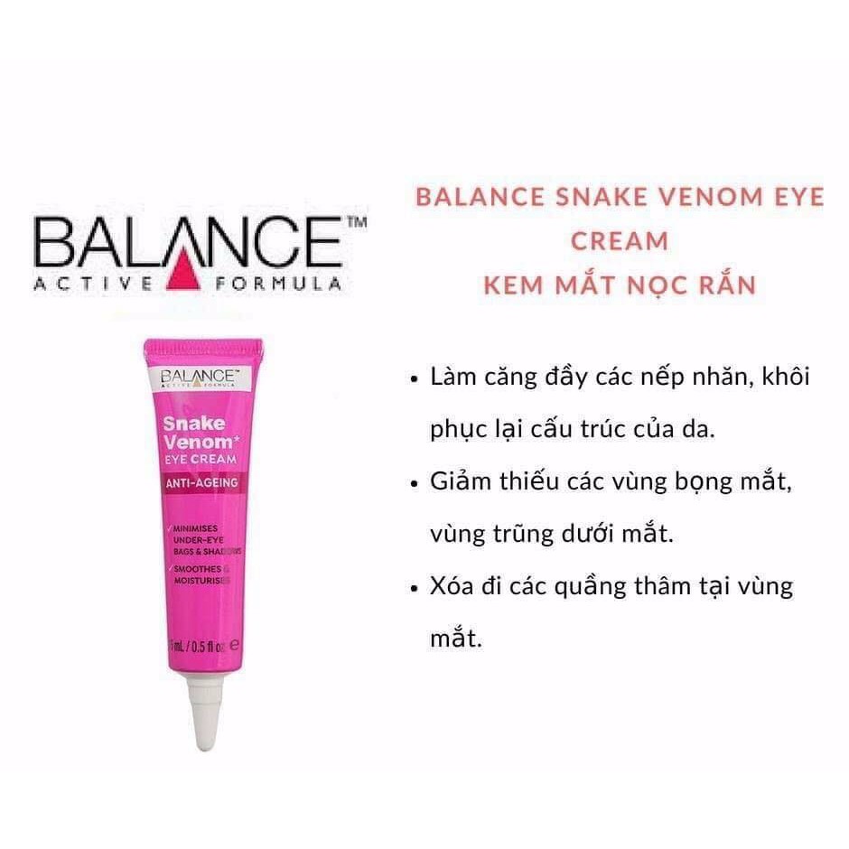 Kem mắt chống lão hóa nọc rắn Balance Active Formula Snake Venom 15ml | BigBuy360 - bigbuy360.vn