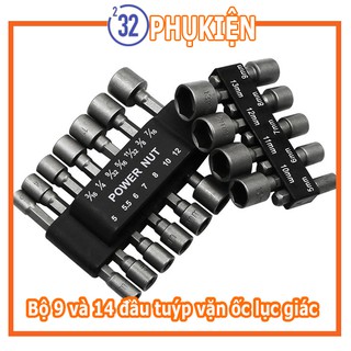 Bộ 9-14 đầu tuýp vặn ốc lục giác