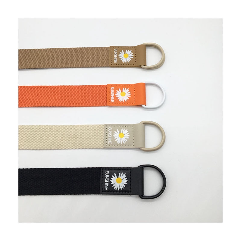 Thắt Lưng Vải Canvas Phối Khóa Chữ D Thời Trang Cho Nam Nữ