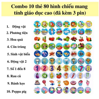 Đèn pin 80 hình -Đèn pin chiếu hình ngộ nghĩnh -  ĐÈN PIN CHIẾU HÌNH CHO BÉ LOẠI 1