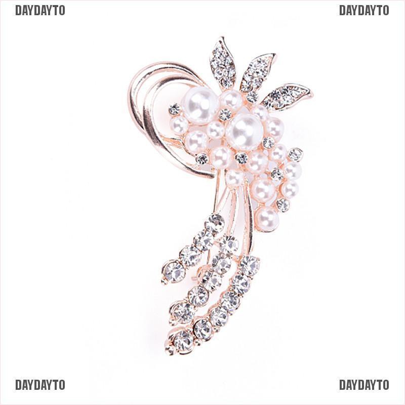 Trâm Cài Áo Hình Hoa Đính Ngọc Trai Giả Thời Trang Vintage