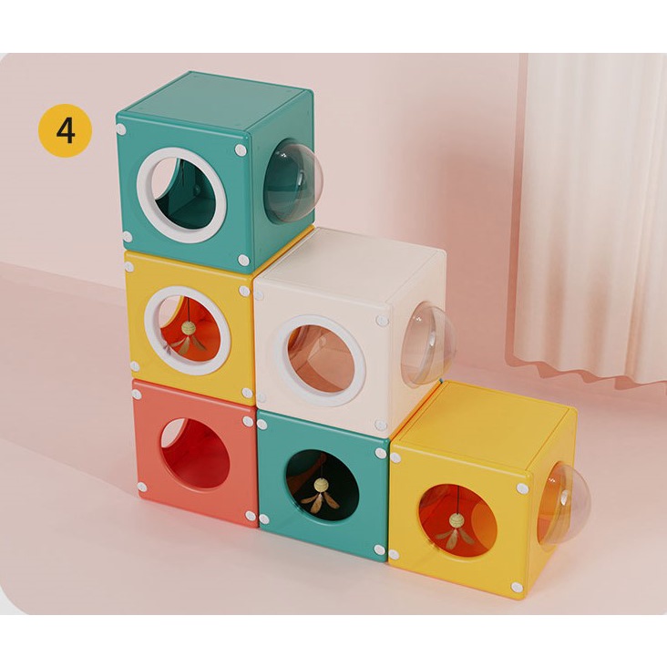 Bàn cào đồ chơi ổ nằm Colour Box 3 trong 1 cho mèo