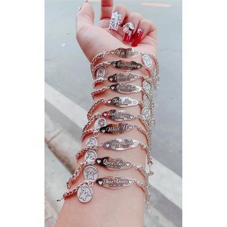 Lắc tay đám mây khắc tên cho bé