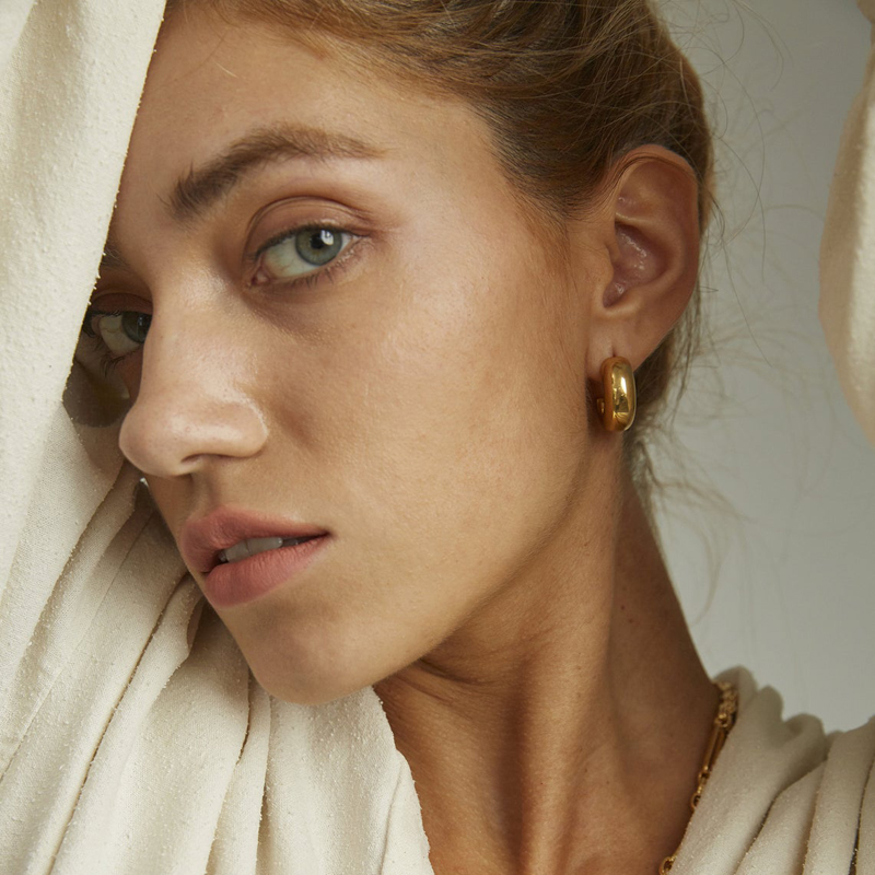 Khuyên tai tròn VNOX bằng thép không gỉ thời trang