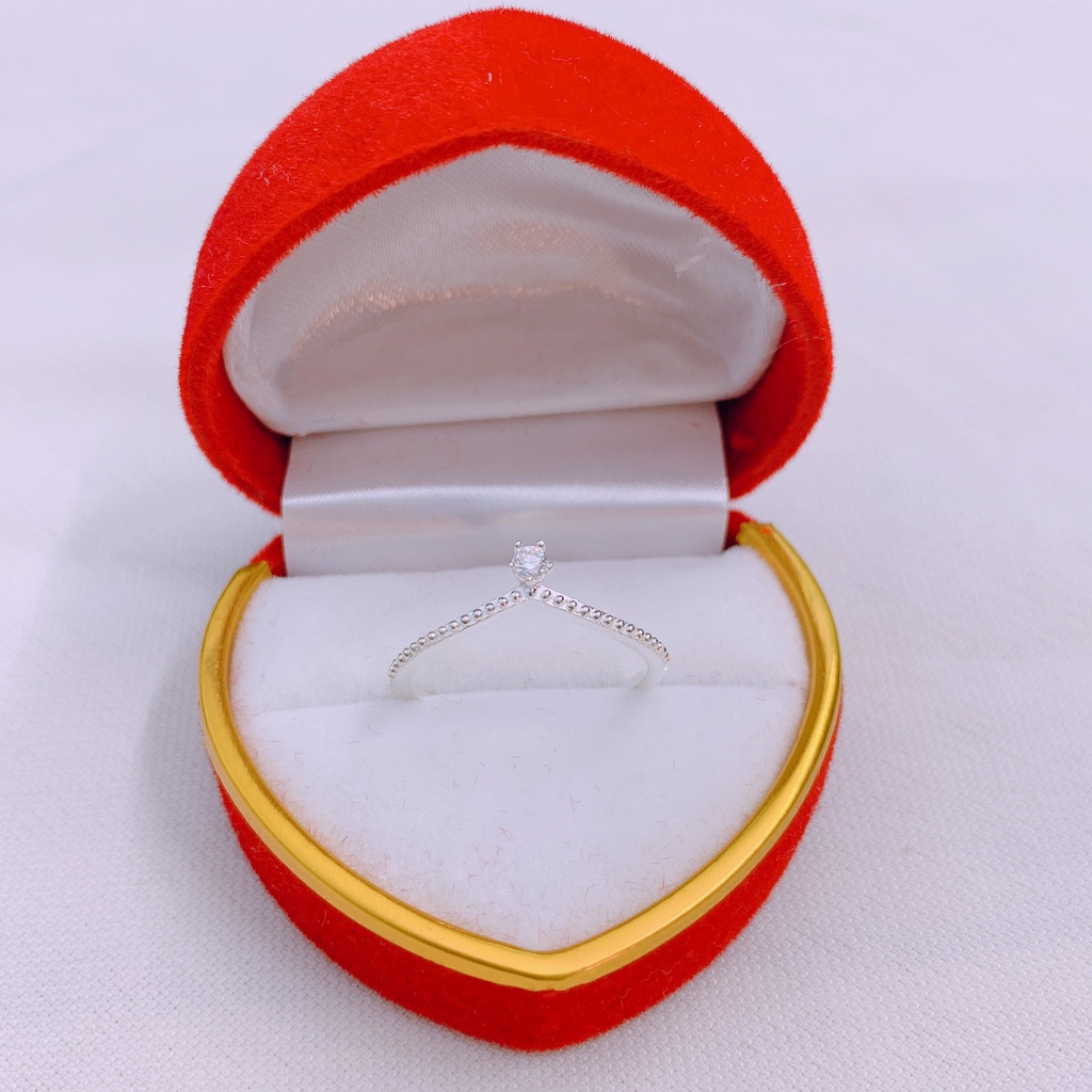 Nhẫn nữ bạc ta thân nhỏ kiểu dáng thanh mảnh xinh xắn - Kho sỉ bạc Nhất Linh