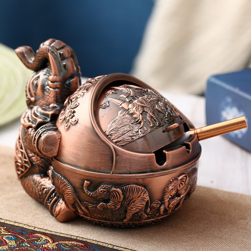 Gạt tàn thuốc độc lạ hình voi Ấn Độ siêu phẩm trang trí nhà cửa dễ dàng sử dụng GTT117