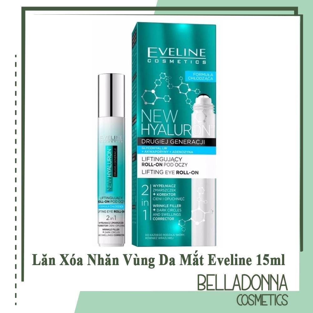 [Chuẩn Auth] Lăn Xóa Nhăn Trẻ Hóa Vùng Da Mắt Eveline New Hyaluron 15ml