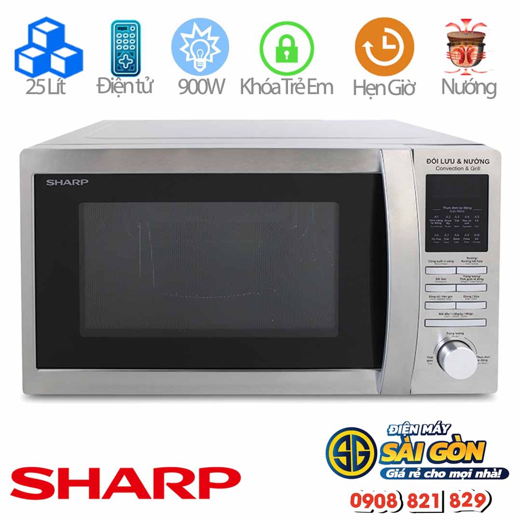 Lò vi sóng Điện tử Sharp Electronic Microwave Oven R-C825VN ST 25 lít