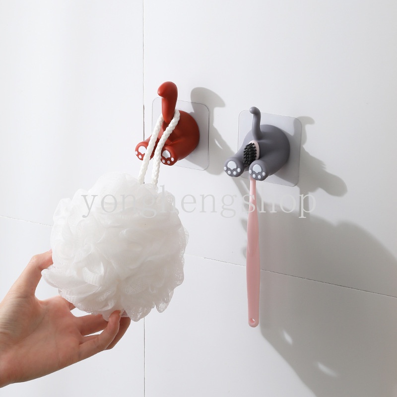 Móc Treo Bàn Chải Đánh Răng Gắn Tường Hình Đuôi Động Vật Dễ Thương