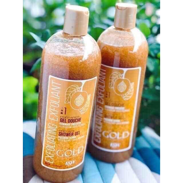 FW- Sữa tắm tẩy da chết Exfoliating màu vàng, hồng 940 ml