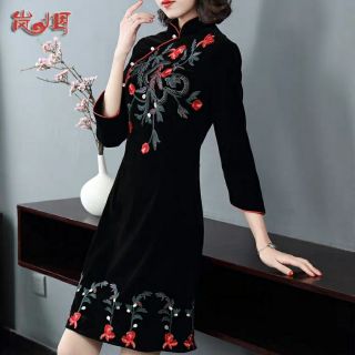 (ORDER) Đầm nhung sang chảnh 029