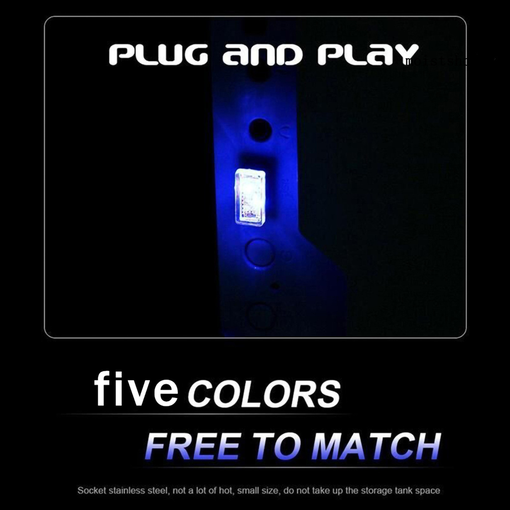 Đèn LED mini Mwcd 18mA 5V sạc USB tạo không khí trang trí nội thất xe hơi