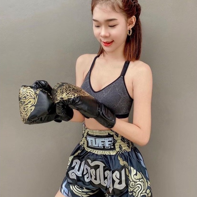 Quần Muay Thai Tuff Thai King Of Naga Black