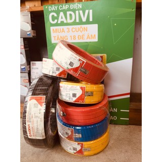 Dây điện đơn cadivi 1.5 chính hãng 50 mét