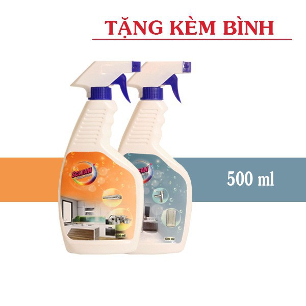 COMBO 2 CHAI SCLEAN 500ML TẶNG 2 BÌNH XỊT