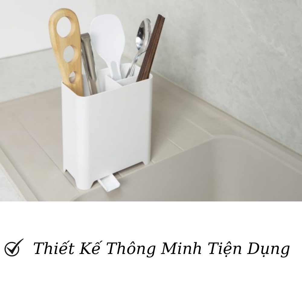 Ống đựng đũa inochi yoko Nhật Bản loại đứng chất liệu nhựa cao cấp thiết kế thông minh