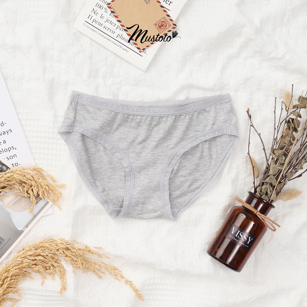 Bộ Đồ Lót Nữ Trơn Bamboo Kháng Khuẩn Có Gọng Mút Mỏng (Mustoto MA17 MQ50 Xám)