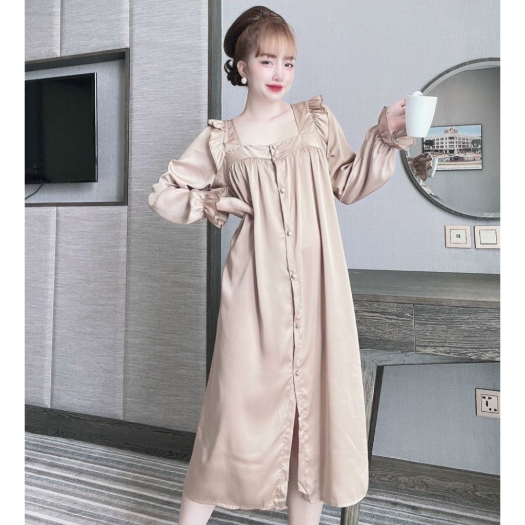 Váy Ngủ sexy ,Đầm Ngủ sexy Lụa Latin Chất Siêu Mát Dáng Siêu Xinh &lt;60kg