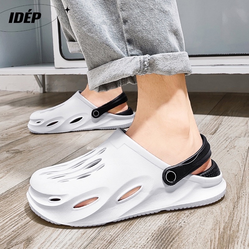 Dép Crocs - Sục nhựa đi mưa đi biển Nam Nữ lỗ lưới gợn sóng cao cấp - chất EVA siêu nhẹ êm chân - Maipy S050