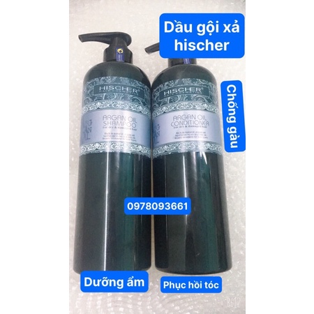 Dầu gội xả HISCHER1000mlmềm mượt phục hồi tóc chống gàu dưỡng ẩm