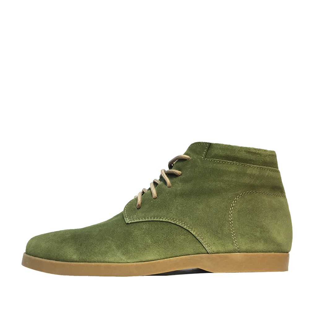 🍁RẺ VÔ ĐỊCH🍁 Giày boots nam cao cổ buộc dây đế bằng da bò lộn màu xanh Olive 1929 SueceOlive Sr7 | BigBuy360 - bigbuy360.vn