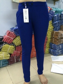 Quần cotton viền nhẹ túi