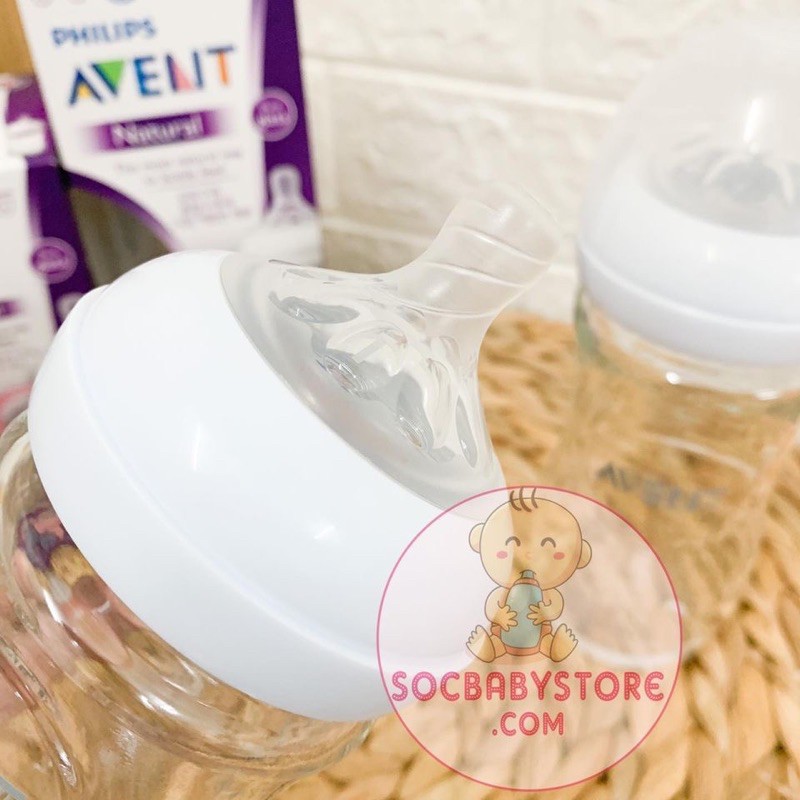 Bình sữa thuỷ tinh Philips Avent 120ml / 240ml - Chính hãng Vạn An