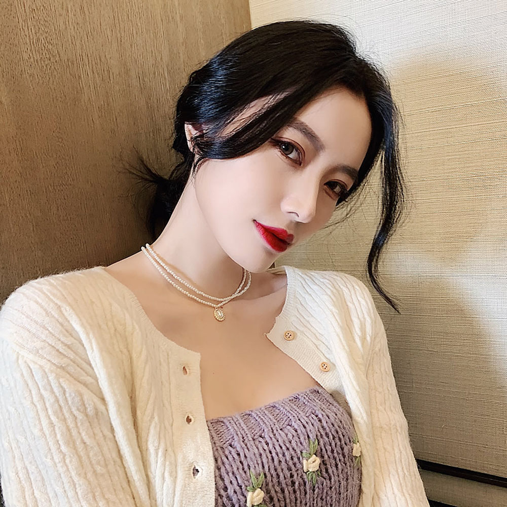 Dây Chuyền Ngọc Trai Phong Cách Vintage Thanh Lịch