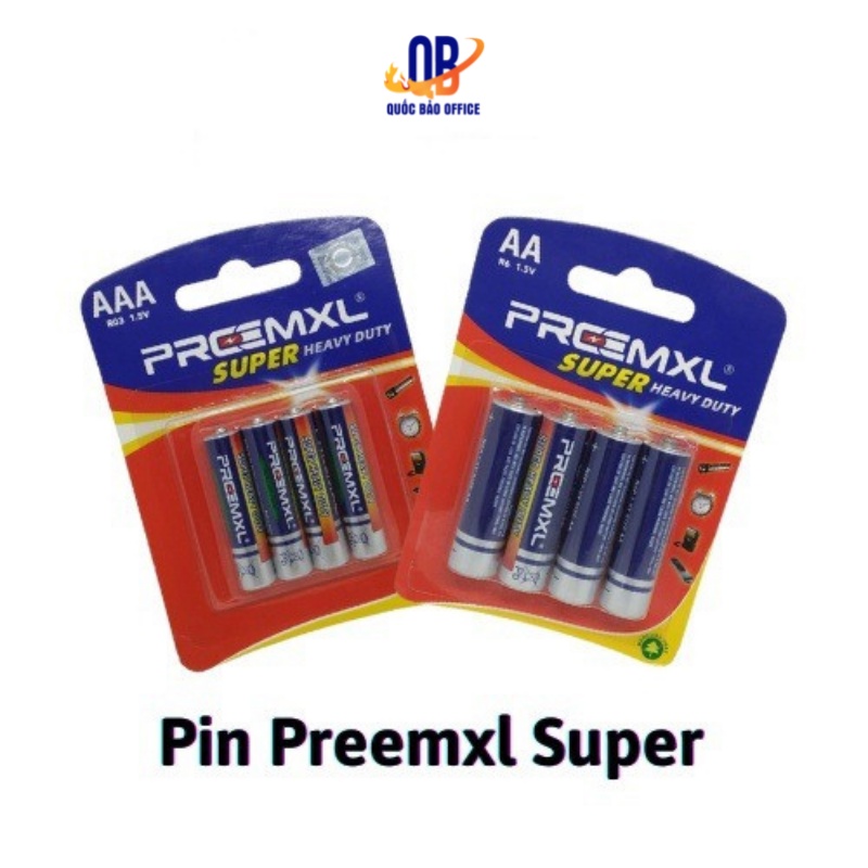 Pin AAA 1.5V Preemxl Super R03/ R6 - Pin dùng cho remote - 4 viên/ vỉ