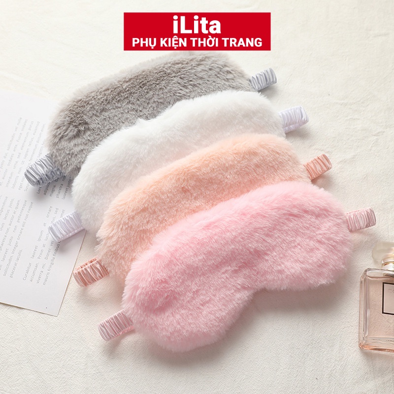 Bịt che mắt ngủ len có gel làm mát túi nước cute dễ thương Hàn Quốc iLita đồ dành cho bé và người lớn cao cấp massage