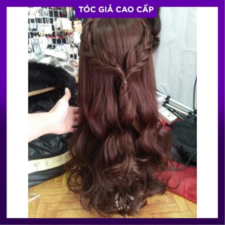 Tóc nguyên đầu thắt bím hình tự chụp