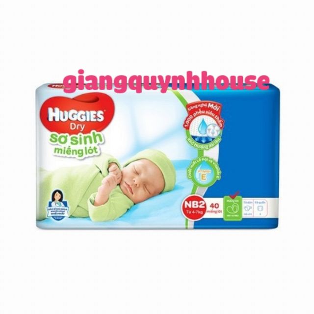 Miếng lót sơ sinh Huggies NB2 40 miếng