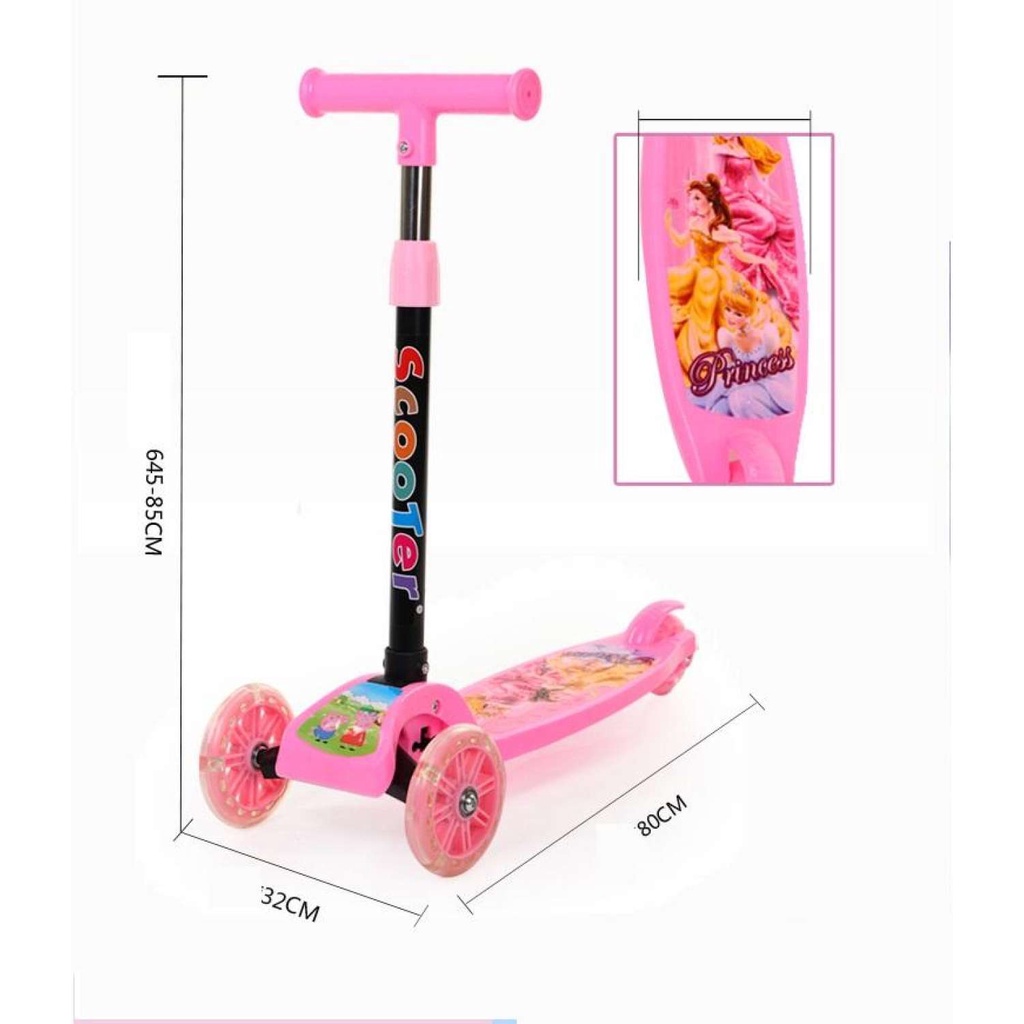Xe đẩy 3 bánh scooter cho trẻ em ,có đèn flash khả năng thăng bằng tốt an toàn cho bé