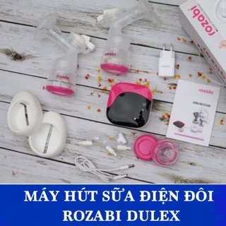 Máy hút sữa điện đôi Rozabi Deluxe màn hình led tích pin-BH 12 tháng- Tặng kèm áo hút sữa rảnh tay + 20 túi trữ sữa