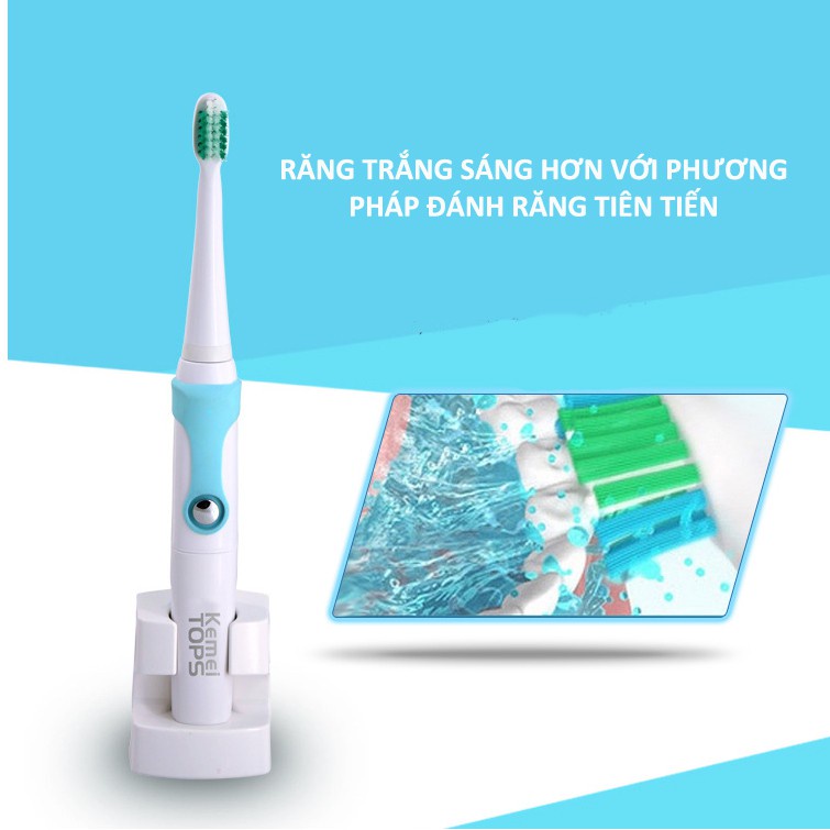 ✣Bàn Chải Đánh Răng Điện tự động Kemei KM-907