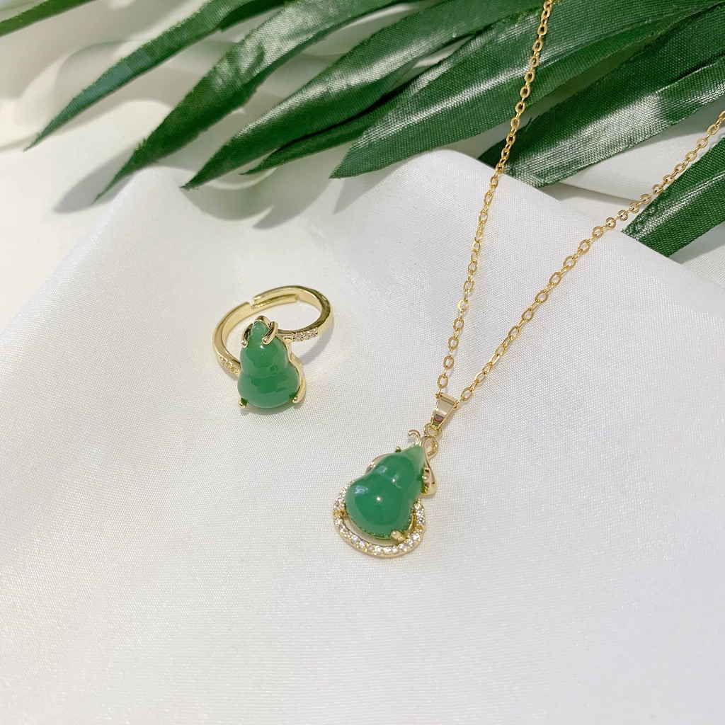 Dây Chuyền Nữ Mặt Hồ Lô, Dây Chuyền Mạ 18K Cao Cấp Cầu May Mắn, Bình An, Hạnh Phúc